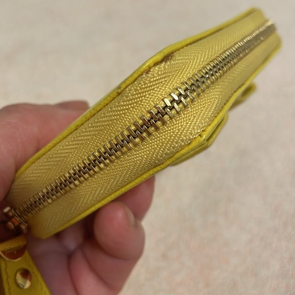 Salvatore Ferragamo Yellow Leather Coin Purse - Picture 7 of 12